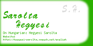 sarolta hegyesi business card